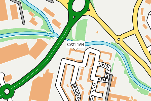 CV21 1AN map - OS OpenMap – Local (Ordnance Survey)