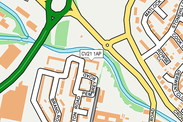 CV21 1AP map - OS OpenMap – Local (Ordnance Survey)