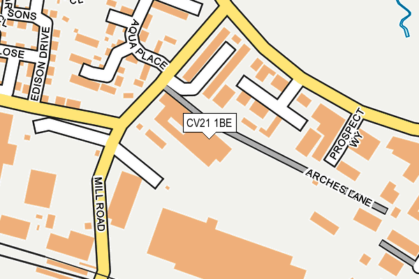 CV21 1BE map - OS OpenMap – Local (Ordnance Survey)