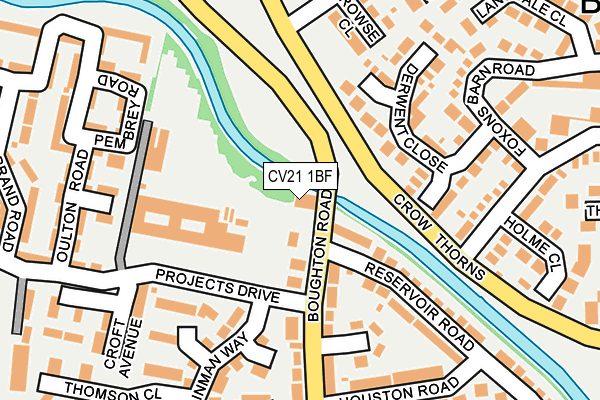 CV21 1BF map - OS OpenMap – Local (Ordnance Survey)