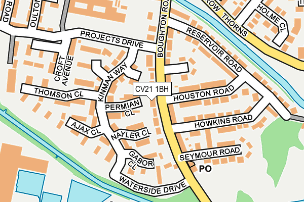 CV21 1BH map - OS OpenMap – Local (Ordnance Survey)