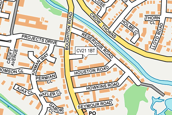 CV21 1BT map - OS OpenMap – Local (Ordnance Survey)