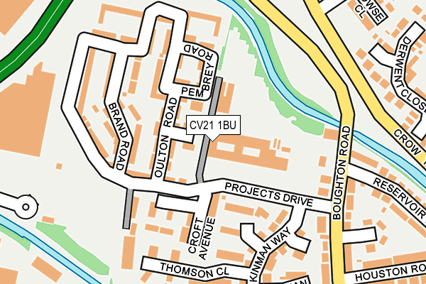 CV21 1BU map - OS OpenMap – Local (Ordnance Survey)