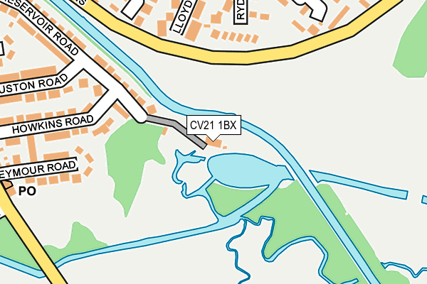 CV21 1BX map - OS OpenMap – Local (Ordnance Survey)