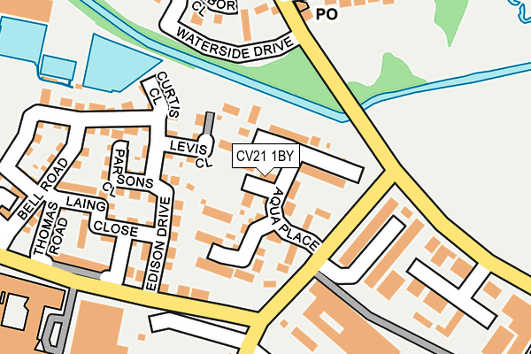 CV21 1BY map - OS OpenMap – Local (Ordnance Survey)