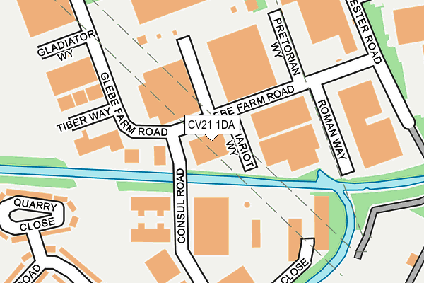 CV21 1DA map - OS OpenMap – Local (Ordnance Survey)