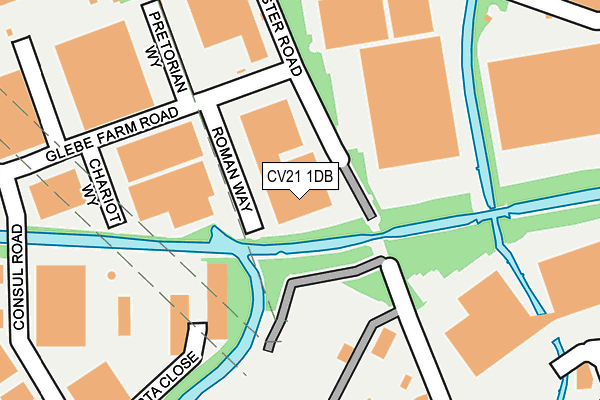 CV21 1DB map - OS OpenMap – Local (Ordnance Survey)