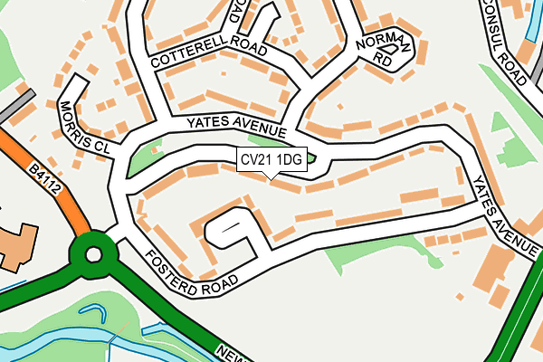 CV21 1DG map - OS OpenMap – Local (Ordnance Survey)