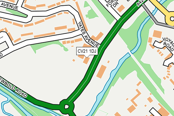 CV21 1DJ map - OS OpenMap – Local (Ordnance Survey)