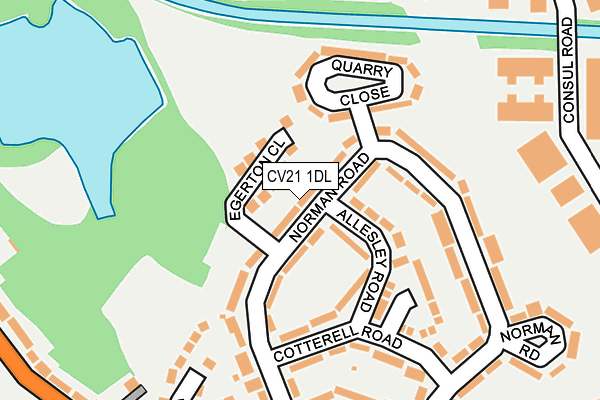 CV21 1DL map - OS OpenMap – Local (Ordnance Survey)