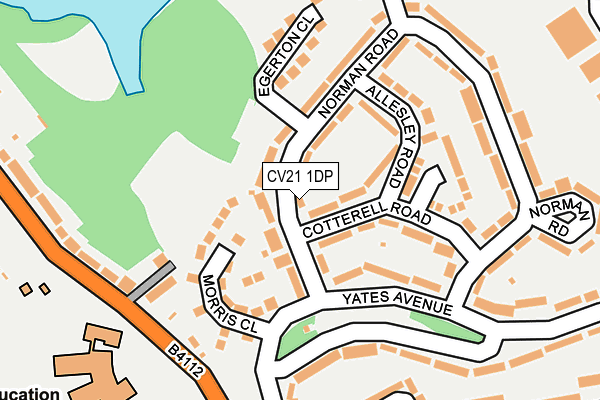 CV21 1DP map - OS OpenMap – Local (Ordnance Survey)