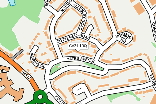 CV21 1DQ map - OS OpenMap – Local (Ordnance Survey)