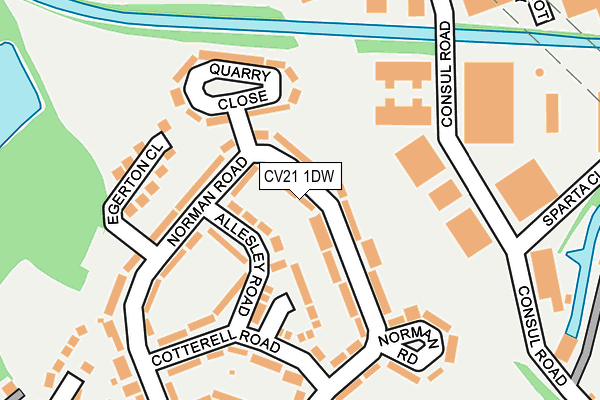 CV21 1DW map - OS OpenMap – Local (Ordnance Survey)
