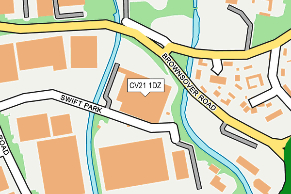 CV21 1DZ map - OS OpenMap – Local (Ordnance Survey)