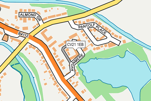 CV21 1EB map - OS OpenMap – Local (Ordnance Survey)