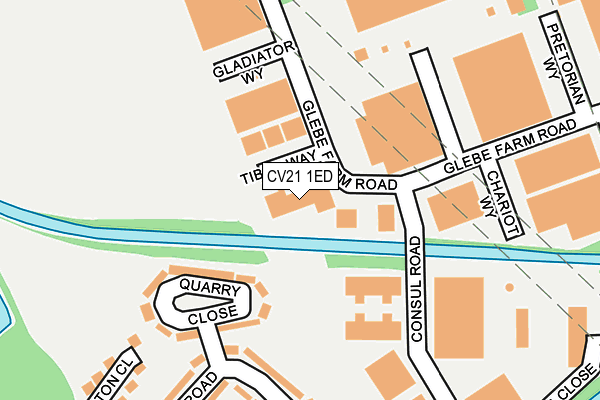 CV21 1ED map - OS OpenMap – Local (Ordnance Survey)