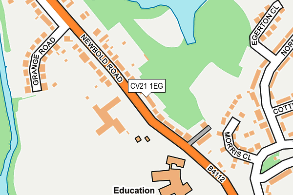 CV21 1EG map - OS OpenMap – Local (Ordnance Survey)