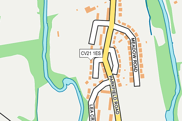 CV21 1ES map - OS OpenMap – Local (Ordnance Survey)
