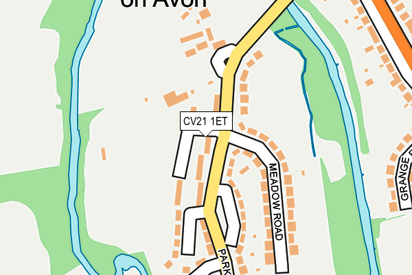 CV21 1ET map - OS OpenMap – Local (Ordnance Survey)