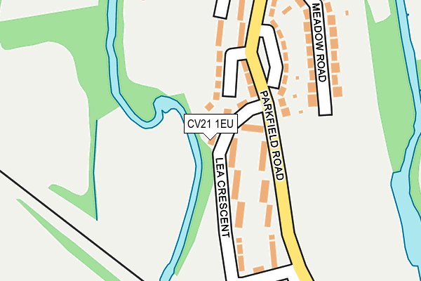 CV21 1EU map - OS OpenMap – Local (Ordnance Survey)