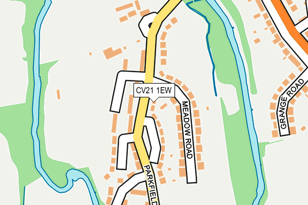 CV21 1EW map - OS OpenMap – Local (Ordnance Survey)
