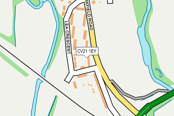CV21 1EY map - OS OpenMap – Local (Ordnance Survey)