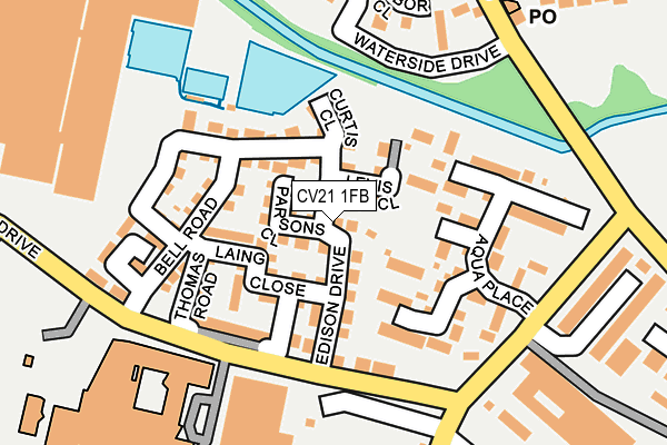 CV21 1FB map - OS OpenMap – Local (Ordnance Survey)