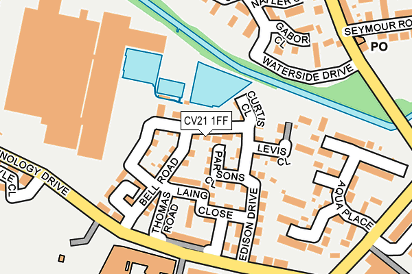 CV21 1FF map - OS OpenMap – Local (Ordnance Survey)