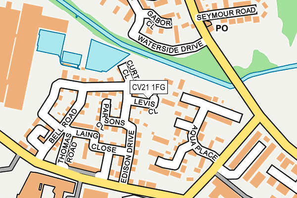 CV21 1FG map - OS OpenMap – Local (Ordnance Survey)