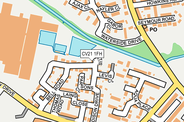 CV21 1FH map - OS OpenMap – Local (Ordnance Survey)