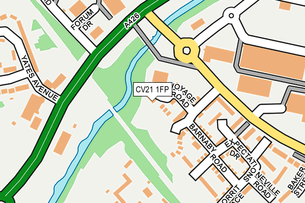 CV21 1FP map - OS OpenMap – Local (Ordnance Survey)