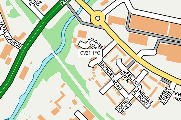 CV21 1FQ map - OS OpenMap – Local (Ordnance Survey)