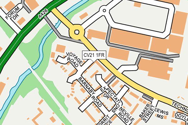 CV21 1FR map - OS OpenMap – Local (Ordnance Survey)