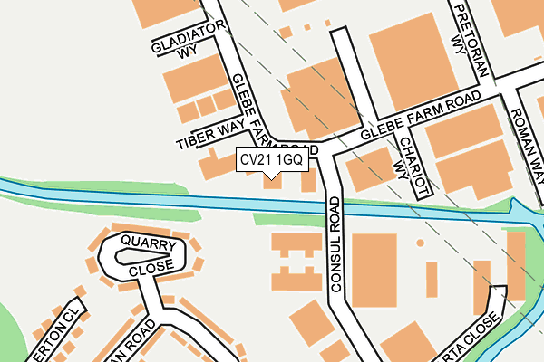 CV21 1GQ map - OS OpenMap – Local (Ordnance Survey)