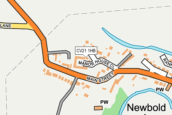 CV21 1HB map - OS OpenMap – Local (Ordnance Survey)