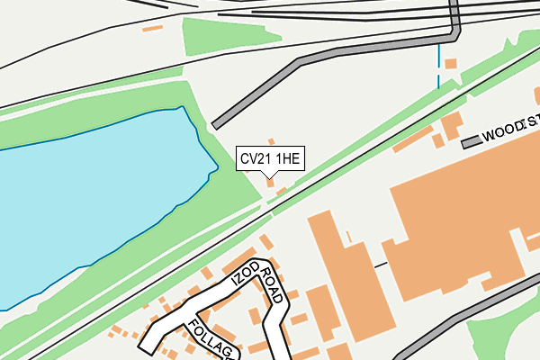 CV21 1HE map - OS OpenMap – Local (Ordnance Survey)