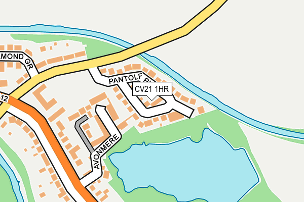 CV21 1HR map - OS OpenMap – Local (Ordnance Survey)