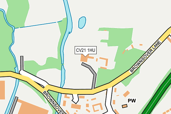 CV21 1HU map - OS OpenMap – Local (Ordnance Survey)