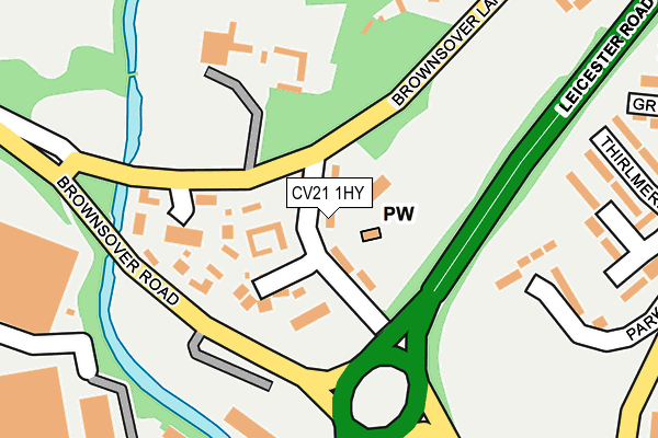 CV21 1HY map - OS OpenMap – Local (Ordnance Survey)