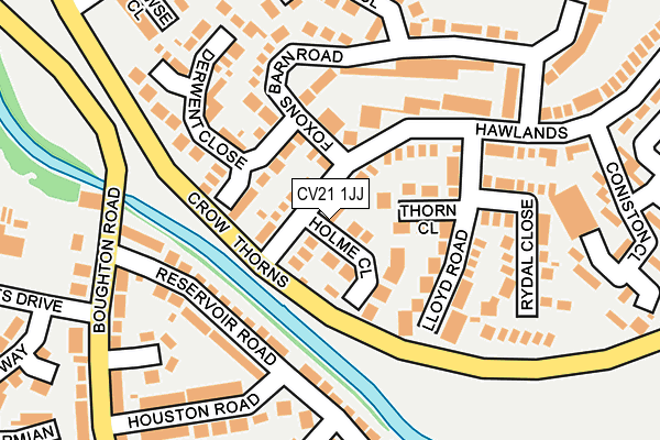 CV21 1JJ map - OS OpenMap – Local (Ordnance Survey)