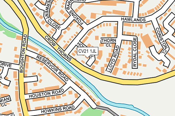 CV21 1JL map - OS OpenMap – Local (Ordnance Survey)