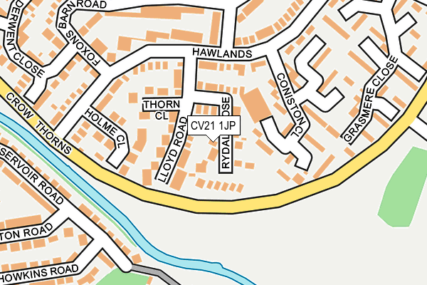CV21 1JP map - OS OpenMap – Local (Ordnance Survey)