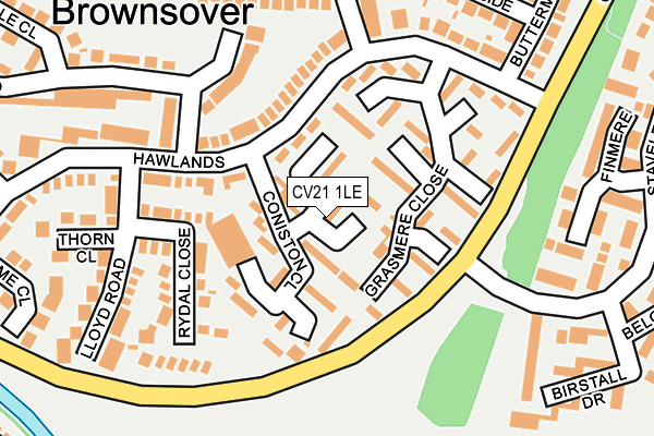 CV21 1LE map - OS OpenMap – Local (Ordnance Survey)