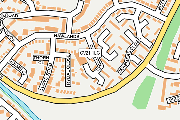 CV21 1LG map - OS OpenMap – Local (Ordnance Survey)