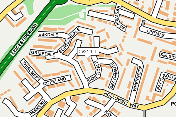 CV21 1LL map - OS OpenMap – Local (Ordnance Survey)