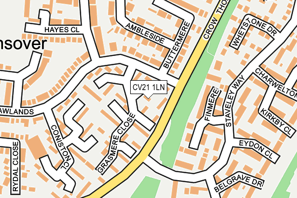 CV21 1LN map - OS OpenMap – Local (Ordnance Survey)