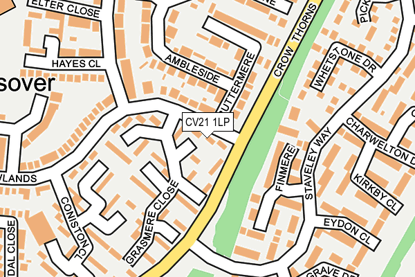 CV21 1LP map - OS OpenMap – Local (Ordnance Survey)