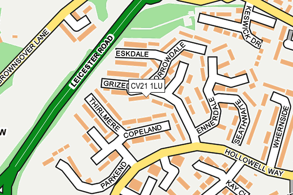 CV21 1LU map - OS OpenMap – Local (Ordnance Survey)