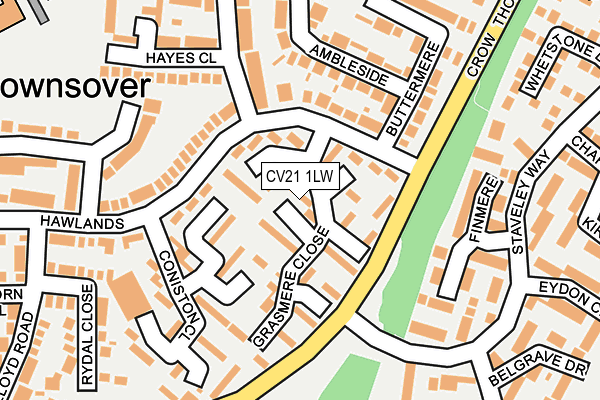 CV21 1LW map - OS OpenMap – Local (Ordnance Survey)