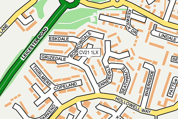CV21 1LX map - OS OpenMap – Local (Ordnance Survey)